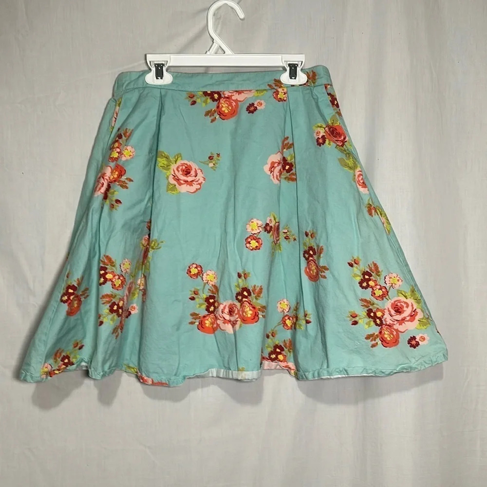 women's Matilda Jane "Natural Beauty" floral pleated a line skirt size medium - Picture 2 of 5